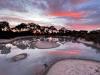 Sunrise at waterhole camp